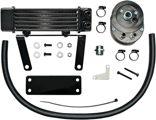 Low Mount Oil Cooler Kit - Black