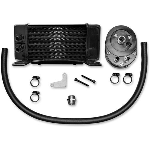 Jagg OIL Coolers #750-2300 - 10-Row Low Mount Oil Cooler Kit - Black