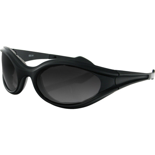 Bobster #ES114 - Foamerz Sunglasses - Matte Black - Smoke Lens
