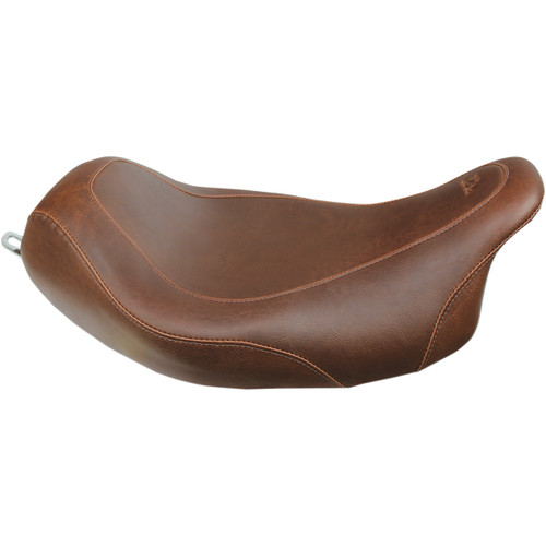 Mustang #76720 - Seat - Wide Tripper™ Solo - without Backrest - Smooth - Brown - FL '08-'25