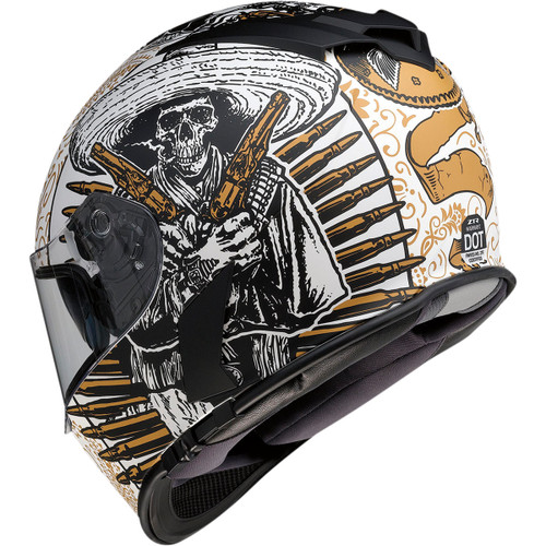 Z1R - Warrant Helmet - Sombrero - White/Gold - XS