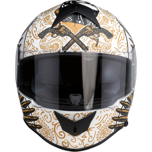 Z1R - Warrant Helmet - Sombrero - White/Gold - XL