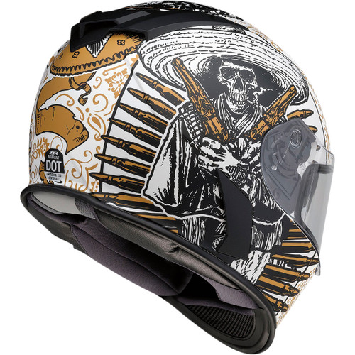Z1R - Warrant Helmet - Sombrero - White/Gold - XL