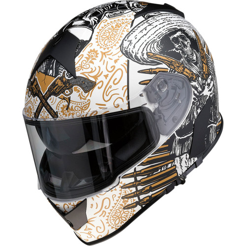 Z1R - Warrant Helmet - Sombrero - White/Gold - XL