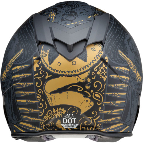 Z1R - Warrant Helmet - Sombrero - Black/Gold - Small