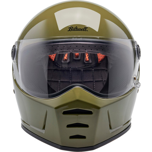 Biltwell #1004-154-504 - Lane Splitter Helmet - Gloss Olive Green - Large