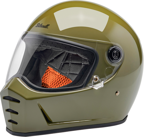 Biltwell #1004-154-504  - Lane Splitter Helmet - Gloss Olive Green - Large