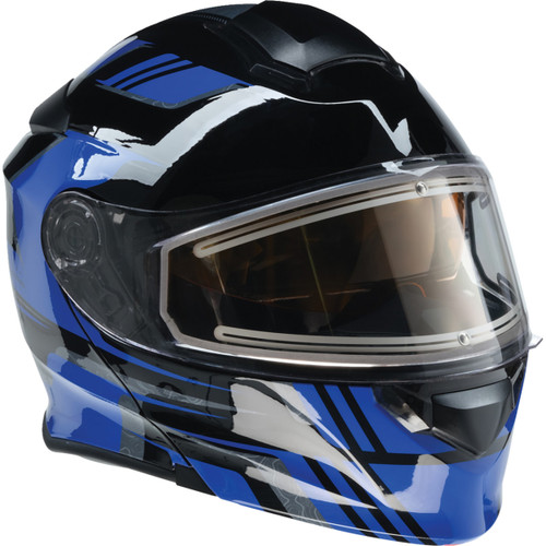 Z1R - Solaris 2.0 Helmet - First Tracks - Electric - Dual Pane - Black/Blue - Medium