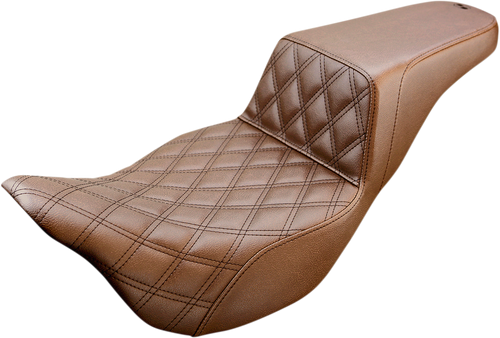 Step Up Seat - Lattice Stitched - Brown - FLH