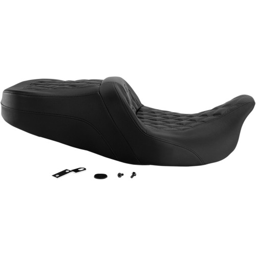 Saddlemen #808-07B-182 - Roadsofa™ Seat - Full Lattice Stitch - without Backrest - FLT/FLH '08-'24