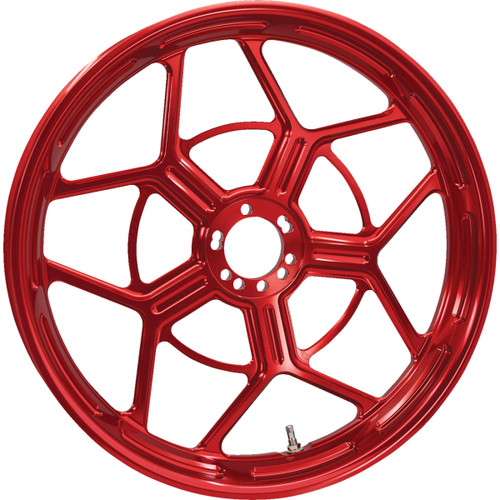 Arlen Ness #71-587 - Wheel - Speed 5 - Forged - Red - 19x3.25
