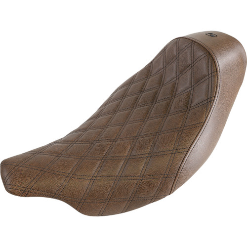 Saddlemen #808-07B-002BLS - Renegade™ Solo Seat - Lattice Stitched - Brown - FL '08-'24
