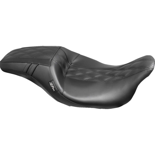 LE Pera #LK-987GT2 - Outcast GT-2 Seat - Full-Length - w/o Backrest - Black Double Diamond - Perforated - FL '08-'23