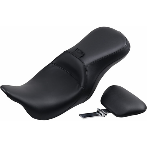 LE Pera #LK-997BR - Outcast Seat - 2-Up - With Backrest - Smooth - Black - FL '08-'23
