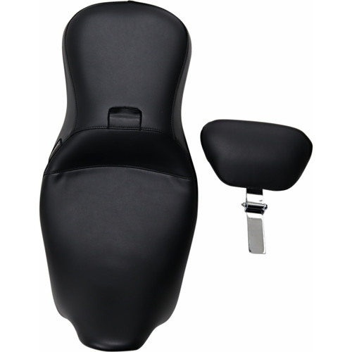 LE Pera #LK-997BR - Outcast Seat - 2-Up - With Backrest - Smooth - Black - FL '08-'23