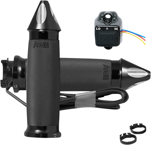 Grip - Heated - Custom Contour - Metric - Spike - Black - Lutzka's Garage