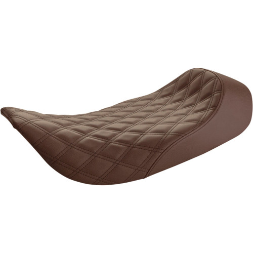 Saddlemen #897-06-002BLS - Renegade™ Solo Seat - Lattice Stitched - Brown - FLH '97-'07