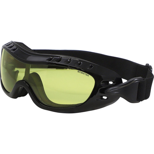 Bobster #BHAWK01Y - Night Hawk Goggle - Gloss Black - Yellow Lens