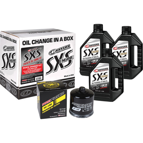 Maxima Racing OIL #90-189013-TXP - SXS Synthetic Oil Change Kit - Polaris Turbo - 5W-50