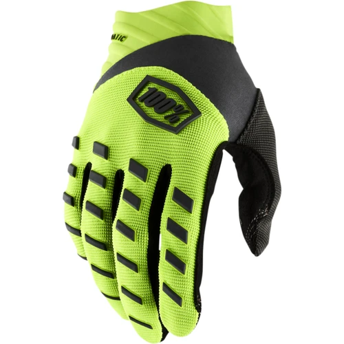 100% #10001-00006 - Youth Airmatic Gloves - Fluo Yellow/Black - Large
