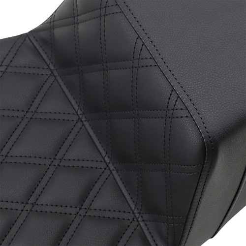 Saddlemen #808-07B-172E - Step-Up Seat - Extended Reach - Front Lattice Stitch - FL '08-'24