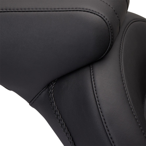 Mustang #76400 - Vintage Style Seat - Standard - Smooth - Black - FXST