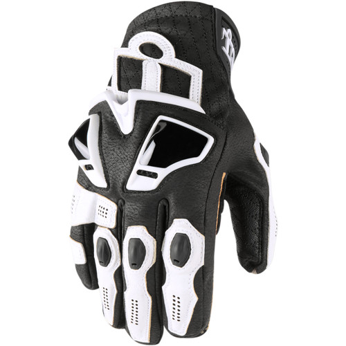 Icon - Hypersport™ Short Gloves - White - Medium