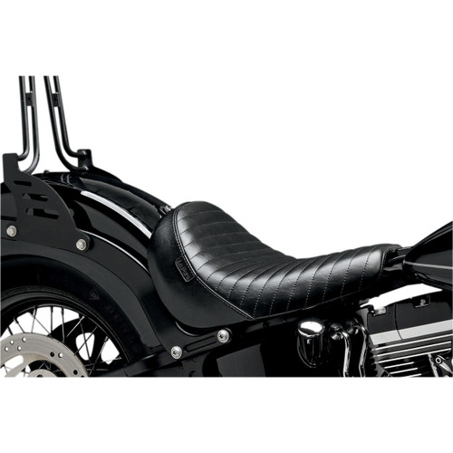 LE Pera #LKS-007PT - Bare Bones Solo Seat - Pleated - Black - FLS/FXS '11-'15
