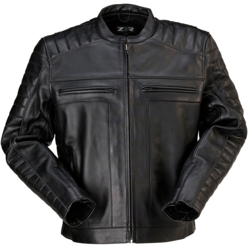 Z1R - Artillery Leather Jacket - Black - 2XL