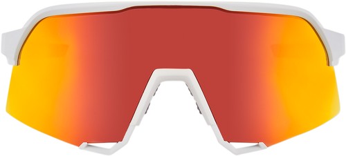 S3 Sunglasses - White - Red Mirror - Lutzka's Garage