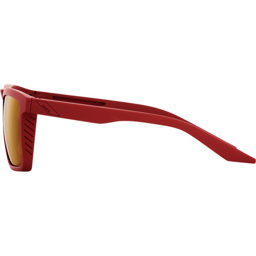 100% #61038-392-73 - Renshaw Glasses - Soft Tact Crimson - Bronze Lens