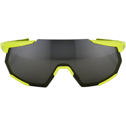 100% #61037-004-61 - Racetrap Sunglasses - Soft Tact Banana - Black Mirror Lens