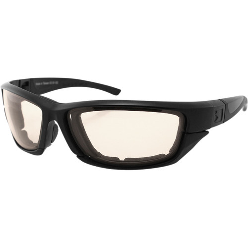 Bobster #BDEC201 - Decoder 2 Convertible Sunglasses - Matte Black - Clear Lens