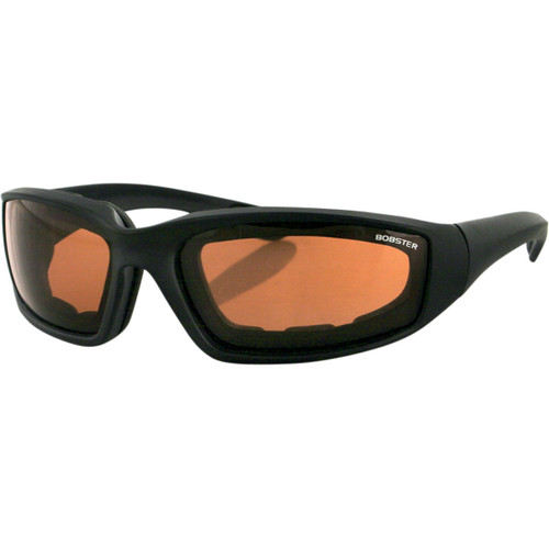 Bobster #ES214A - Foamerz 2 Sunglasses - Matte Black - Amber Lens