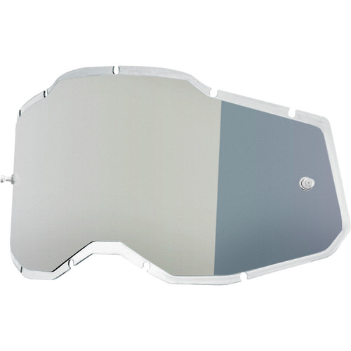 100% #59091-00001 - Accuri 2/Racecraft 2/Strata 2 Lens - Injected - Silver