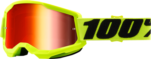 Strata 2 Goggles - Yellow - Red Mirror - Lutzka's Garage