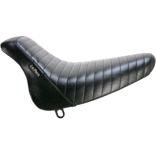 LE Pera #LX-007PT - Bare Bones Solo Seat - Pleated - Black - Softail '00-'07