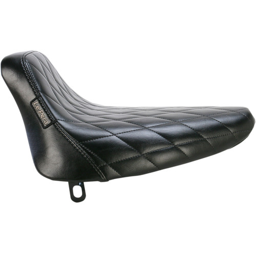 LE Pera #LN-007DM - Bare Bones Solo Seat - Diamond Stitch - Black - Softail '84-'99