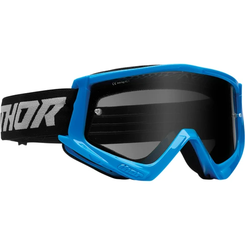 Thor - Combat Sand Goggle - Racer - Blue/Gray - Smoke Lens
