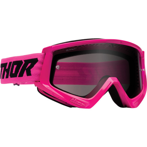 Thor - Combat Sand Goggle - Racer - Flo Pink/Black - Smoke Lens