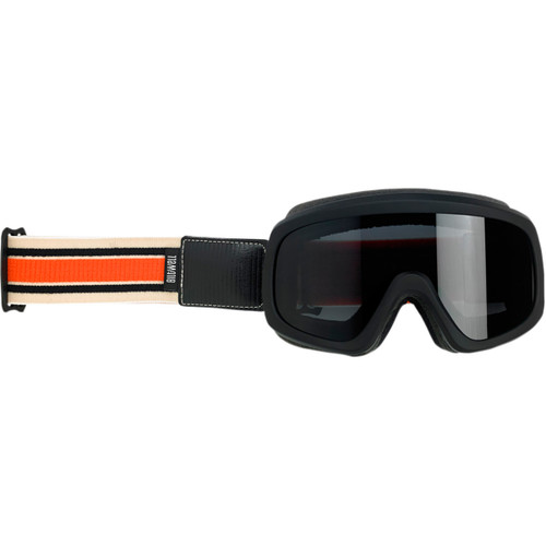 Biltwell #2111-5102-005 - Overland 2.0 Goggle - Racer - Black/Orange/Cream - Smoke Lens