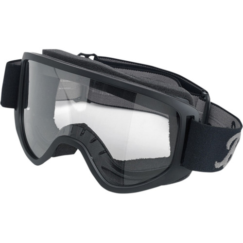 Biltwell #2101-5101-011 - Moto 2.0 Goggle - Script - Black - Clear Lens