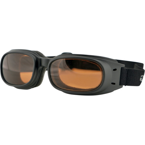 Bobster #BPIS01A - Piston Goggle - Matte Black - Amber Lens