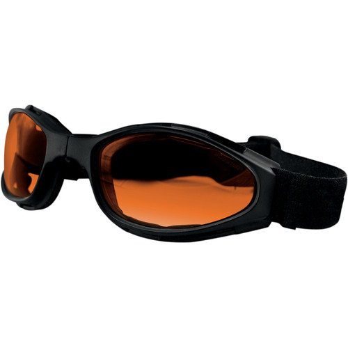 Bobster #BCR003 - Crossfire Goggle - Matte Black - Amber Lens
