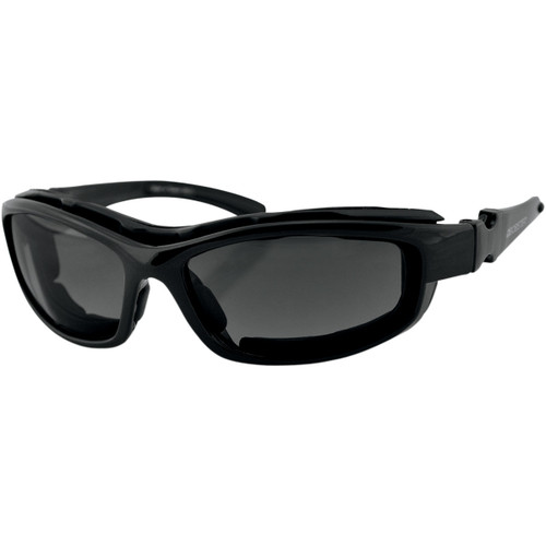 Bobster #BRH2001 - Road Hog II Convertible Sunglasses - Gloss Black - Interchangeable Lens