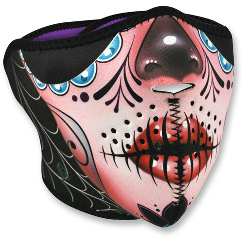 ZAN Headgear #WNFM082H - Half Mask - Sugar Skull