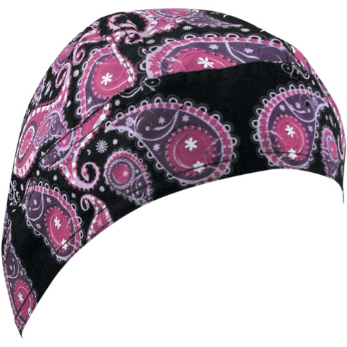 ZAN Headgear #Z691 - Flydanna® Head Wrap - Purple Paisley