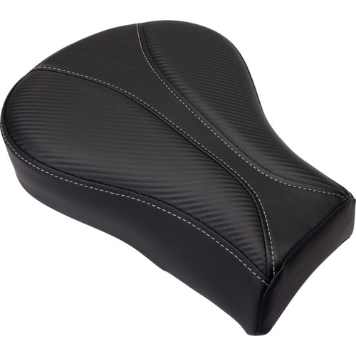 Saddlemen #806-12-0162 - Dominator Pillion Pad - Standard Reach - Black w/ Gray Stitching - FL/FX '06-'17
