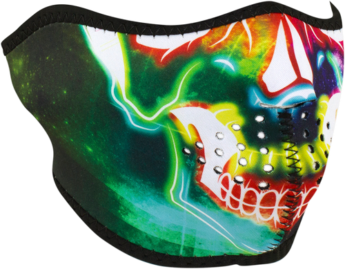 Zan Headgear Half Mask Neon Skull
