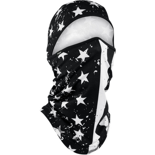 ZAN Headgear #WB4L091 - SportFlex® Convertible Balaclava - Black/White Flag